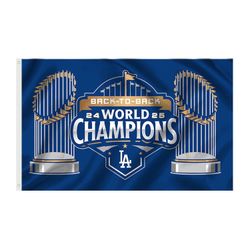 🔥WS Back To Back LA Dodgers Flags ONE SIDED!!