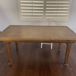 Dinning Room Table - Wood Folding  40”x72”  Strong farm style table Bought it for $1100  Table only
