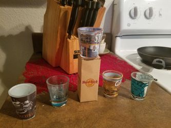 Several different kinds of shot glasses