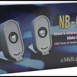 MidiLand NB-03 USB Virtual 3D Multimedia Speaker 6 Watts 2.0 Speaker