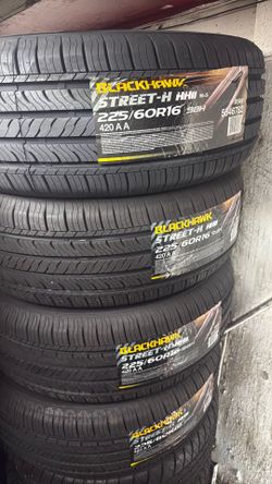 225/60/16 Blackhawk tires 🛞