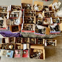 22 New Schlage Door Security Items, 10 boxes of similar used schlage + parts 