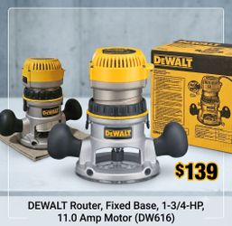 DeWalt DW616 Fixed Base Router 1-3/4 HP