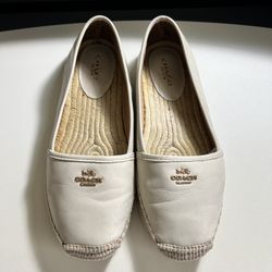 Coach Leather Espadrilles Sz 8