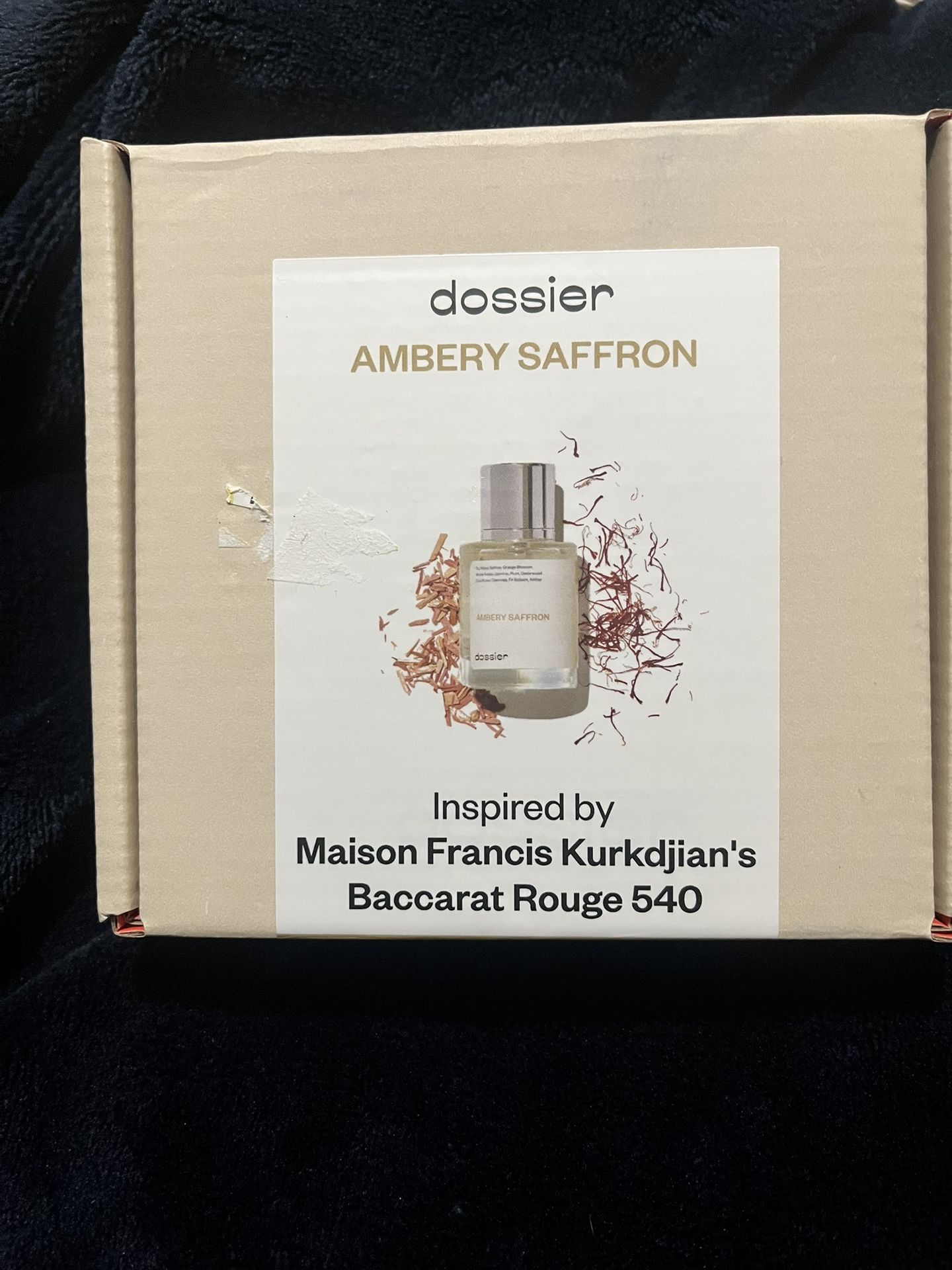 Dossier - Ambery Saffron 1.7 Fl Oz (50ml) - Eau de Parfum - Inspired by B.accarat R.ouge 540 - Vegan, Unisex Perfume Spray