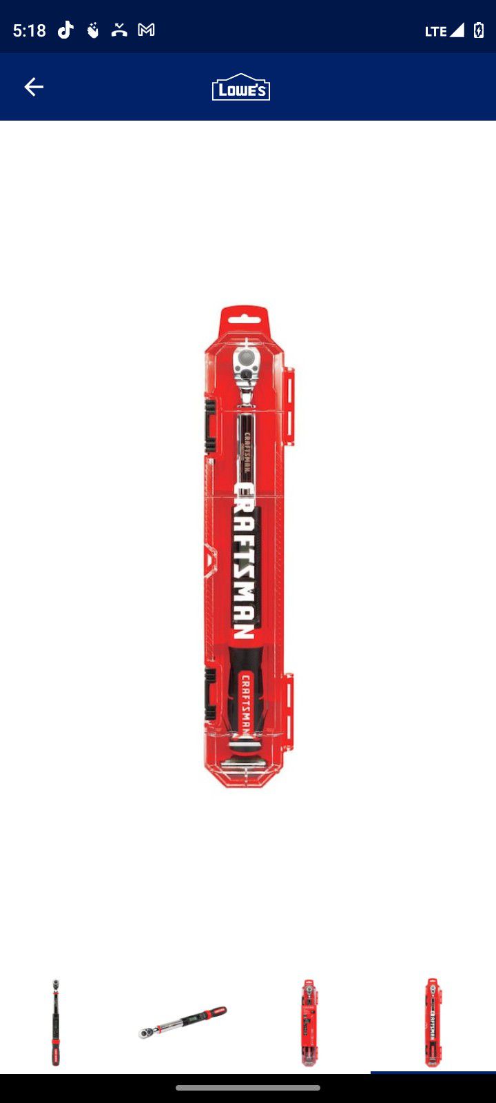 Craftsman 3/8 Digital Torque Wrench New In The Box