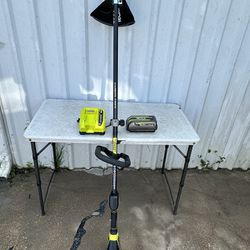 RYOBI 40V HP Brushless 15 in. Cordless Carbon Fiber Shaft Attachment Capable String Trimmer with 4.0 Ah Battery and Charger NEW $175