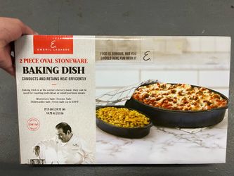 Emeril Lagasse 2-Piece Oval Stoneware Baking Dish Set
