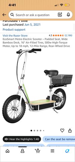 Razor EcoSmart Metro Electric Scooter