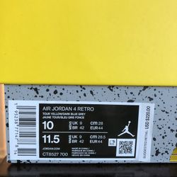 Jordan 4 Lightning Yellow 