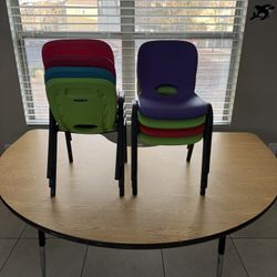 Classroom Table With 8 Chairs 