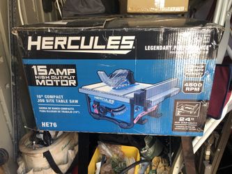Hercules 15AMP 10” Compact Job Site Table Saw. Table included.