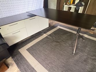 L shaped business desk