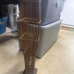 Ratan and metal candle holder Or Tall Vase