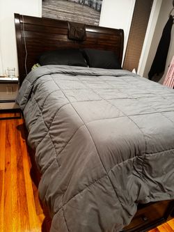 Queen mattress, adjustable head and foot base, bed frame, and dresser