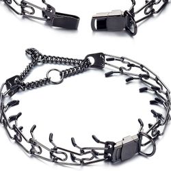 Dog Chain Collar Sturdy Stainless Steel Dog Metal Collar for Medium to Large Breeds - Ideal for Walking, and Control - Adjustable and Comfortable Desi