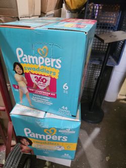 128 Pampers Size 6 Pkg Of 44 & 84 Disposable Diapers
