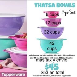 Tupperware Thatsa 4-pc set
