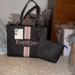 Bebe Ember Tote With Wrist Pouch