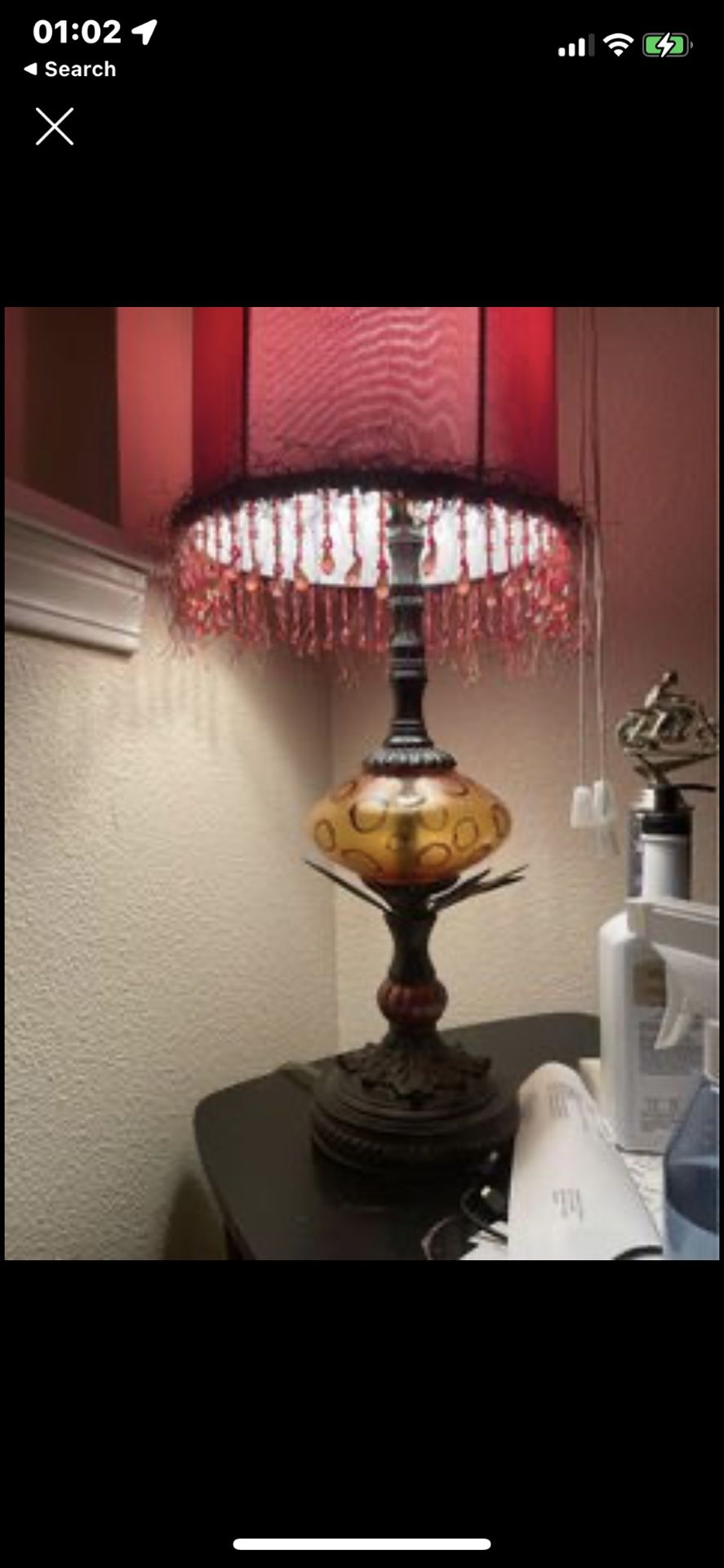 Red  Vintage Lamp