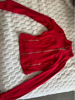 Red and gold , Lululemon jacket