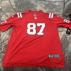 NIKE NFL NEW ENGLAND PATRIOTS #87 Rob Gronkowski Red Jersey Size XXL