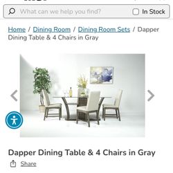 Dapper Dining Table & 6 Chairs in Grey