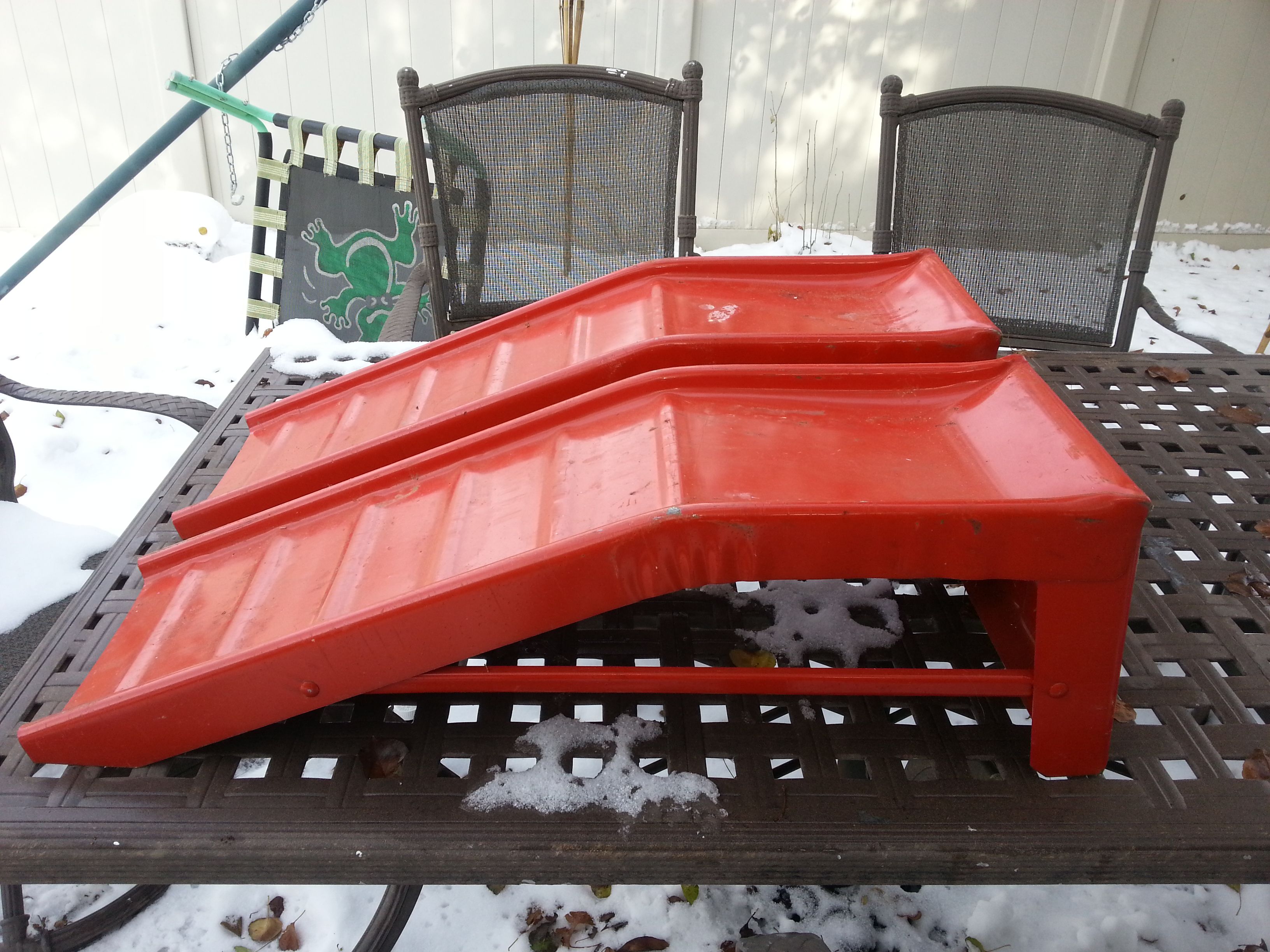 Two Metal Car Ramps Red for Sale in Elgin, IL OfferUp