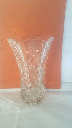 Vintage tall Crystal Vase