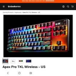 Steelseries: Apex Pro TKL Wireless Keyboard