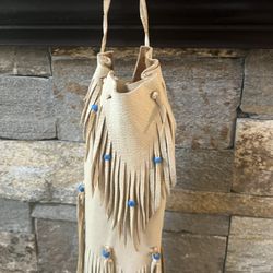Ceremonial Medicine Pouch-soft Deer Or Elk Hide