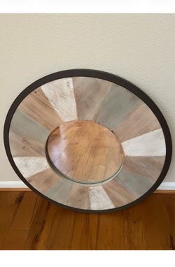 New Rustic Alder Wood 31.5” Mirror Brown-Firstime & Co