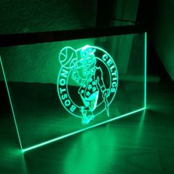 BOSTON CELTICS LED NEON GREEN LIGHT SIGN 8x12