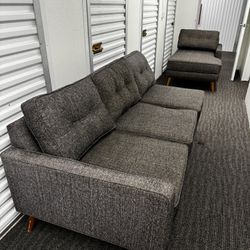 10ft Barely used SOFA CO. sofa sectional w/chaise lounger