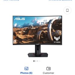 ASUS - TUF Gaming 27" Curved FHD 240Hz 1ms FreeSync Premium Gaming Monitor w/ HDR and Height Adjust (DisplayPort, HDMI) - Black