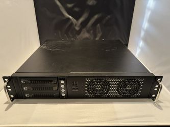 iStarUSA D-214-MATX Black Steel 2U Rackmount Chassis 2 External 5.25" Drive Bays with iStarUSA BPU-230SATA-BPL 2 x 5.25" to 3 x 3.5" SAS / SATA 6.0 Gb