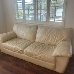 White Leather Couch
