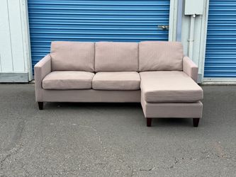 👁️👁️ Beige 3-Seater Sofa w/ Chaise 🚚 FREE DELIVERY🚚