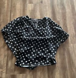 Black and White Polka Dot Blouse