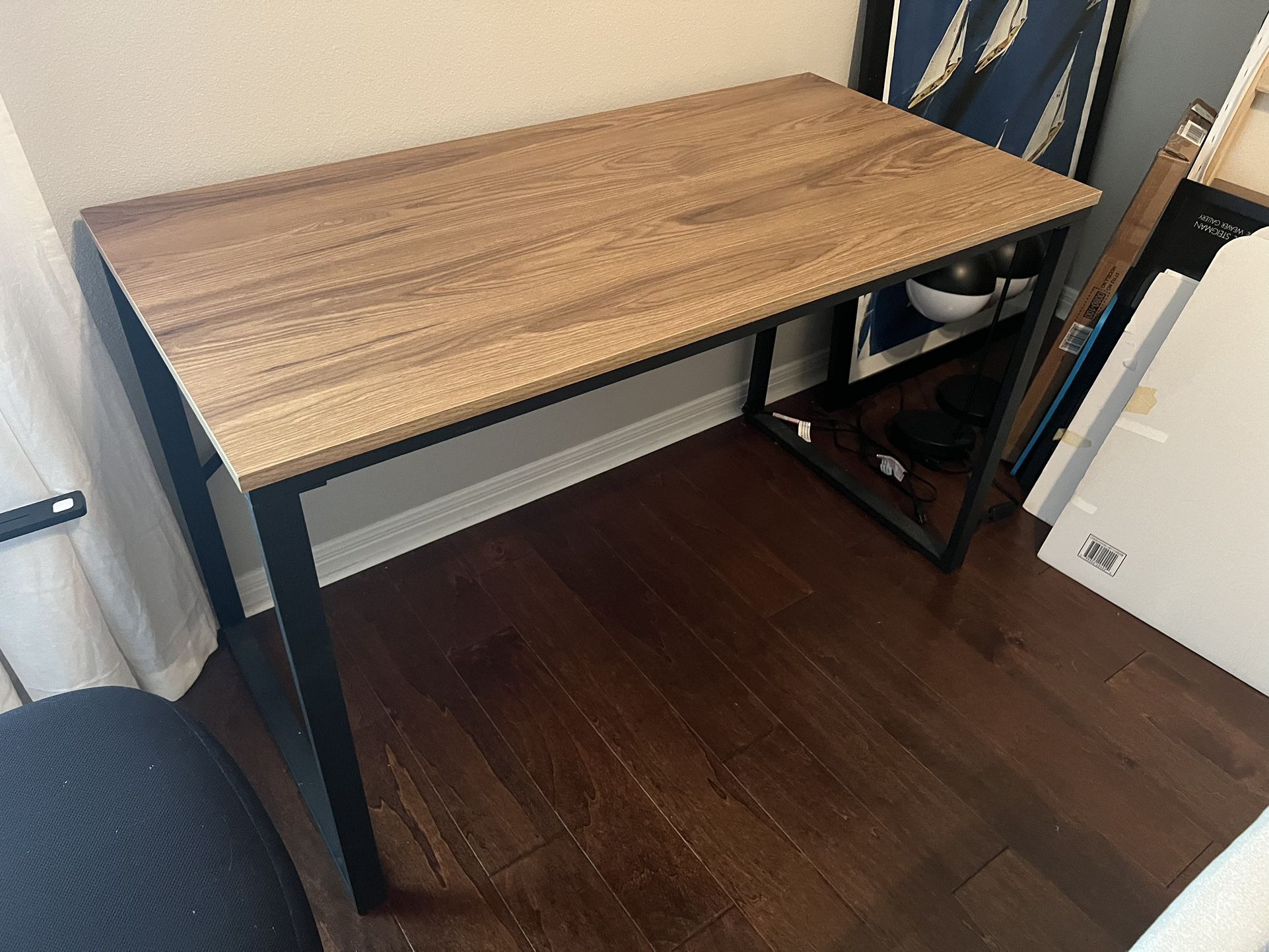 Wooden Desk With Metal Legs