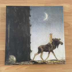 Elk & princess artwork on canvas