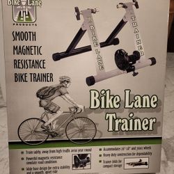 Bike Lane Trainer Smooth Magnetic Resistance And Safety  Heavy Duty 26" To 28" And 700cc Wheels