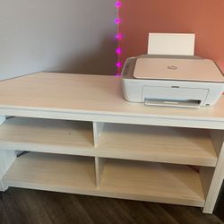 White Corner TV Stand