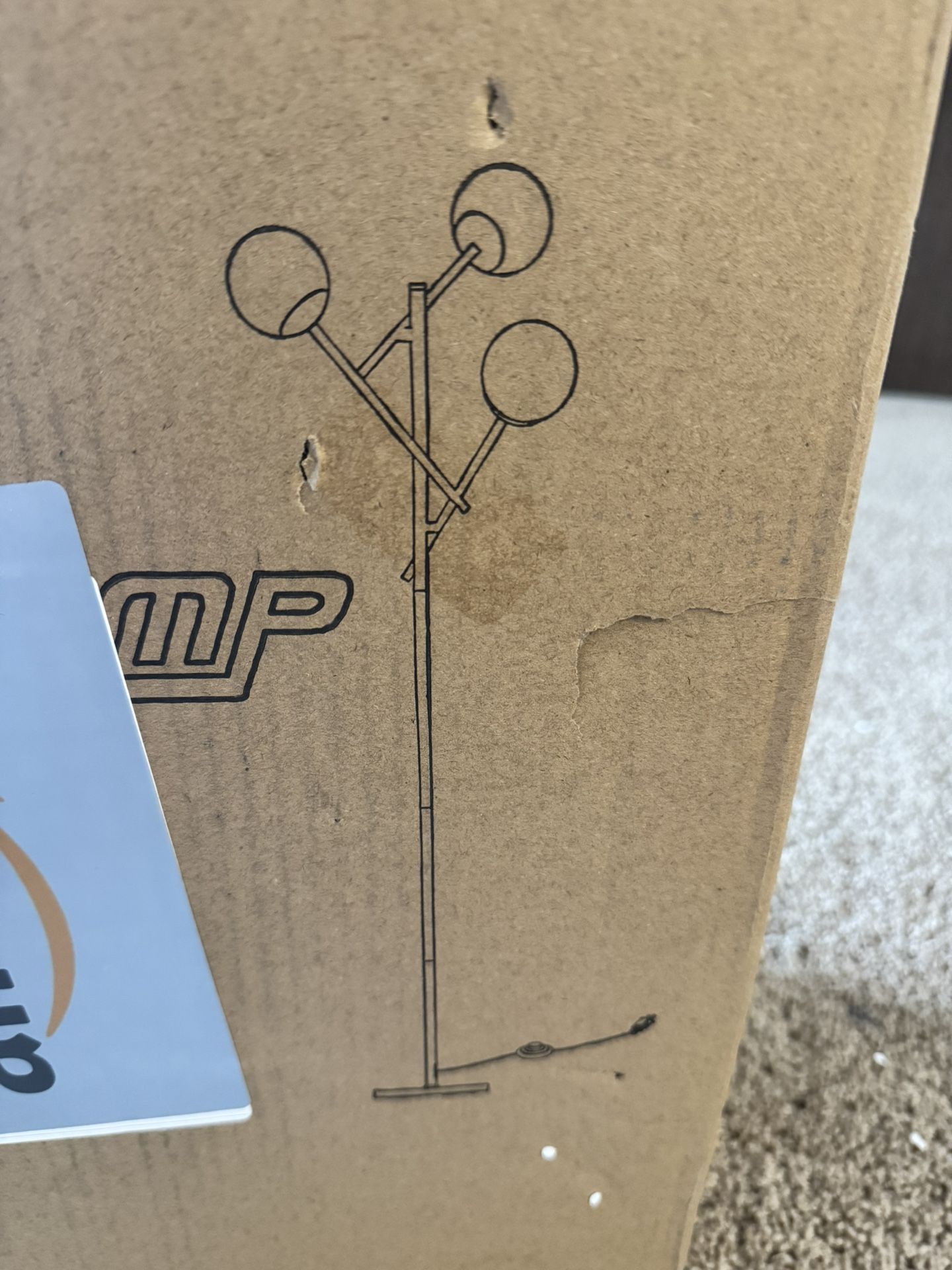 3-Globe Mid Century Black Tree Floor Lamp