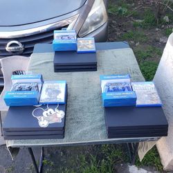 2020 PS4 Pro 1TB Bundled 1 Game $200!. 2018 PS 4 Slim 1TB Bundles $175. & $150! 2016 Playstation 4 500GB. Extra is extra $$$$