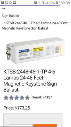 Howard magnetic sign ballast