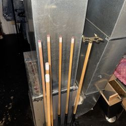 Pool Sticks With Balls