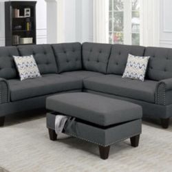 Sectional Sofa + Ottoman