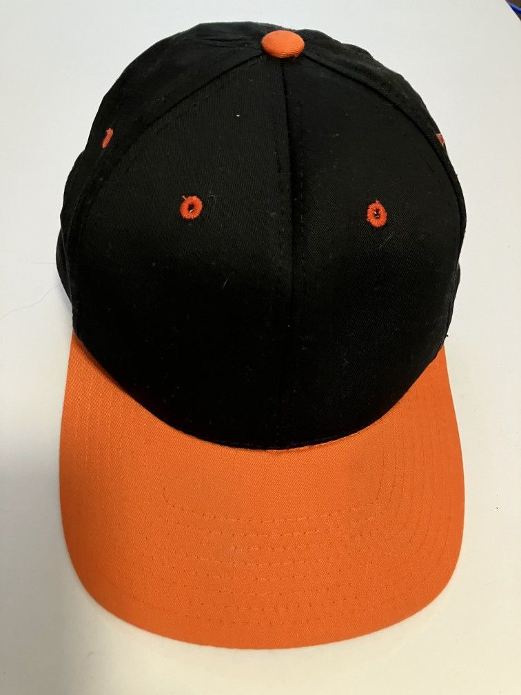 Black & Orange Snapback Baseball Hat