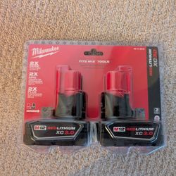 Milwaukee M12 XC3.0 Battery 2pack